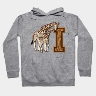 Mom and Baby Giraffe Monogram I Hoodie